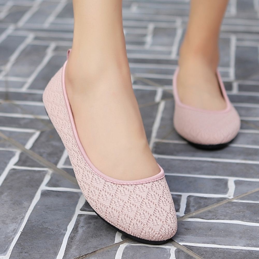 BELLADIA FLORAL PATTERN DESIGN WOMEN"S BALLET ROUND TOE FLAT SHOE